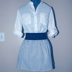 Heart Soul black and White mini skirt